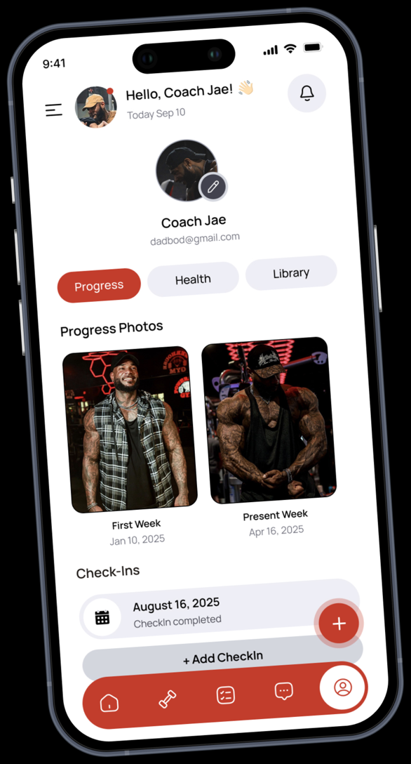 Progress tracking in the app